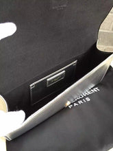 Load image into Gallery viewer, Yves Saint Laurent Silver Classic Metallic Monogramme Clutch
