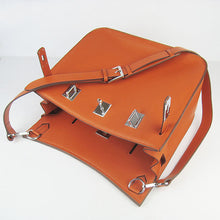 Load image into Gallery viewer, Hermes Leather Shoulder bag H6508 orange silver
