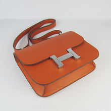 Load image into Gallery viewer, Hermes Constance Cowskin Leather Bag H017 orange silver
