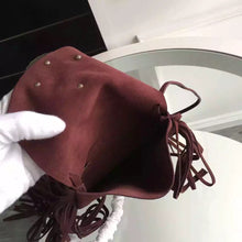 Load image into Gallery viewer, Yves Saint Laurent Anita Fringed Flat Bag In Bordeaux Suede Leather

