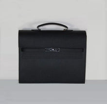 Load image into Gallery viewer, Hermes Briefcases H269 Briefcase Cow Leather Black Bag
