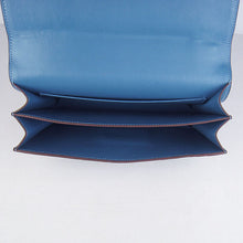 Load image into Gallery viewer, Hermes calf Leather Message Bag H020 blue silver
