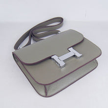 Load image into Gallery viewer, Hermes Constance Cowskin Leather Bag H017 Khaki silver
