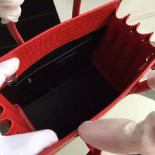 Load image into Gallery viewer, Yves Saint Laurent Baby Sac De Jour Croc Embossed Red Bag
