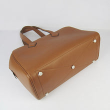Load image into Gallery viewer, Hermes Togo leather handbag H2802 light coffee silver
