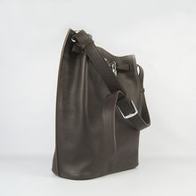 Load image into Gallery viewer, Hermes Nappa Leather Shoulder Bag H2804 dark coffee Silver
