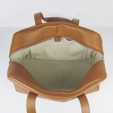 Load image into Gallery viewer, Hermes Togo leather handbag H2802 light coffee silver
