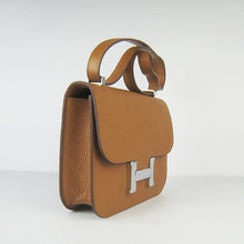 Load image into Gallery viewer, Hermes Constance Cowskin Leather Bag H017 light coffee silver
