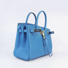 Load image into Gallery viewer, Hermes Birkin 30cm Togo Leather Handbags Blue Golden

