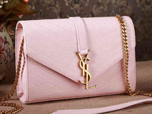Load image into Gallery viewer, Yves Saint Laurent Small Monogramme Satchel Pink Grain Textured Matelasse Leather
