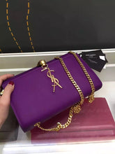 Load image into Gallery viewer, Yves Saint Laurent Medium Monogramme Tassel Bag In Purple Calfskin
