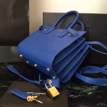 Load image into Gallery viewer, Yves Saint Laurent Nano Sac De Jour Bag In Blue Leather
