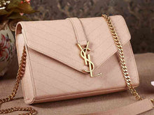 Load image into Gallery viewer, Yves Saint Laurent Small Monogramme Satchel Dark Beige Grain Textured Matelasse Leather
