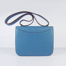 Load image into Gallery viewer, Hermes Constance Cowskin Leather Bag H017 blue golden
