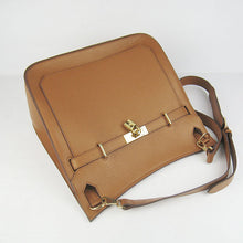 Load image into Gallery viewer, Hermes Leather Shoulder bag H6508 light coffee golden
