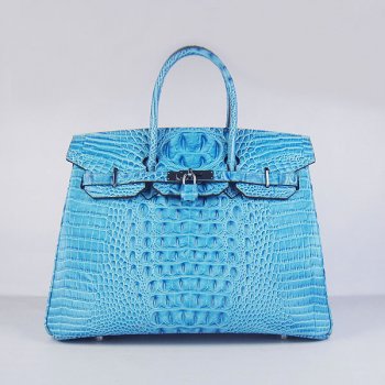 35CM Light Blue Hermes Birkin Bag