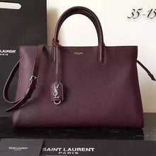 Load image into Gallery viewer, Yves Saint Laurent Medium Rive Gauche Bag In Burgundy Leather
