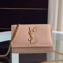 Load image into Gallery viewer, Yves Saint Laurent Small Monogram Satchel Bag In Beige Leather
