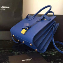 Load image into Gallery viewer, Yves Saint Laurent Baby Sac De Jour Bag In Blue Leather
