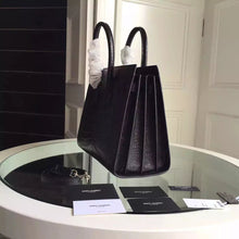 Load image into Gallery viewer, Yves Saint Laurent Small Sac De Jour Croc Embossed Black Bag
