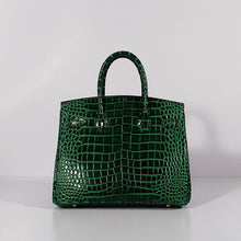 Load image into Gallery viewer, Hermes Birkin 30cm Crocodile Leather Bag With Strap Green Gold
