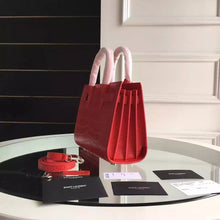 Load image into Gallery viewer, Yves Saint Laurent Nano Sac De Jour Croc Embossed Red Bag
