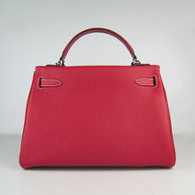 Load image into Gallery viewer, Hermes Kelly 32cm Togo Leather Handbag Red/Silver

