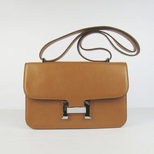 Load image into Gallery viewer, Hermes Calf Leather Message Bag H020 Light Coffee Silver
