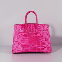 Load image into Gallery viewer, Hermes Birkin 35cm Crocodile Leather Handbag Rose Gold
