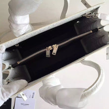 Load image into Gallery viewer, Yves Saint Laurent Small Sac De Jour Croc Embossed White Bag
