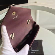 Load image into Gallery viewer, Yves Saint Laurent Baby Monogram Chain Bag In Burgundy Goatskin
