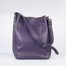 Load image into Gallery viewer, Hermes Nappa Leather Shoulder Bag H2804 purple Silver
