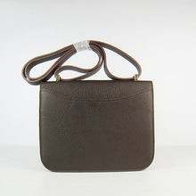Load image into Gallery viewer, Hermes Constance Cowskin Leather Bag H017 dark coffee golden
