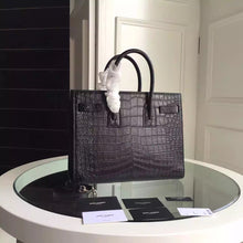 Load image into Gallery viewer, Yves Saint Laurent Small Sac De Jour Croc Embossed Black Bag
