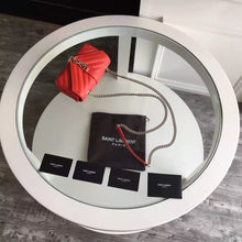 Load image into Gallery viewer, Yves Saint Laurent Baby Monogram Chain Bag In Red Goatskin
