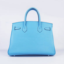 Load image into Gallery viewer, Hermes Birkin 30cm Togo Leather Handbags Light Blue Silver
