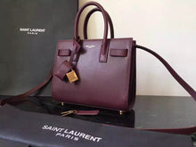 Load image into Gallery viewer, Yves Saint Laurent Nano Sac De Jour Bag In Burgundy Leather
