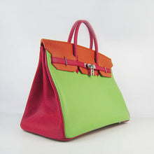 Load image into Gallery viewer, Hermes Birkin 35cm Togo Leather Handbags 6099 Red/Orange/Green S
