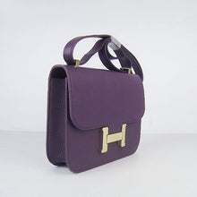 Load image into Gallery viewer, Hermes Constance Cowskin Leather Bag H017 purple golden
