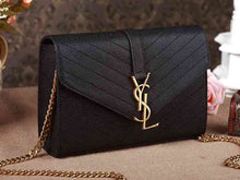 Load image into Gallery viewer, Yves Saint Laurent Small Monogramme Satchel Black Grain Textured Matelasse Leather
