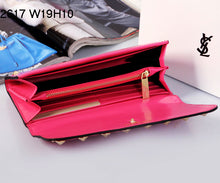 Load image into Gallery viewer, Yves Saint Laurent Flap Wallet Rose Red 2671
