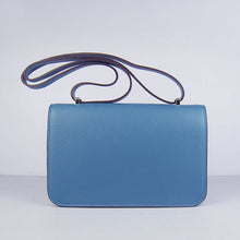 Load image into Gallery viewer, Hermes calf Leather Message Bag H020 blue golden
