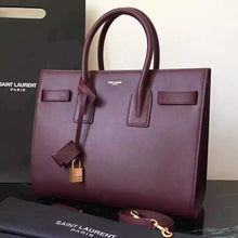 Load image into Gallery viewer, Yves Saint Laurent Small Sac De Jour Bag In Burgundy Leather
