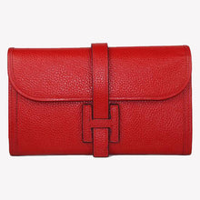 Load image into Gallery viewer, Hermes Wallet H1528 Wallet Cow Leather Red
