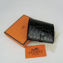 Load image into Gallery viewer, Hermes Wallet H006 Wallet Crocodile Black
