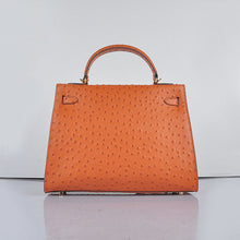 Load image into Gallery viewer, Hermes Kelly 32cm Ostrich Vein 6108 Orange Golden
