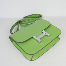 Load image into Gallery viewer, Hermes Constance Cowskin Leather Bag H017 green silver

