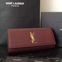 Load image into Gallery viewer, Yves Saint Laurent Burgundy Classic Monogramme Clutch
