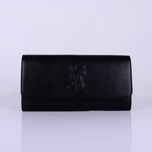 Load image into Gallery viewer, Yves Saint Laurent Lady Lambskin Leather Purse Black 39321
