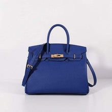 Load image into Gallery viewer, Hermes 30cm Birkin Bag Togo Leather with Strap Electric Blue Gold
